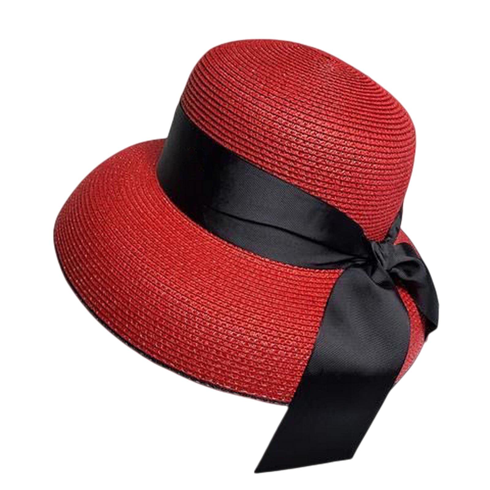 Chapeau bob pour femme - Chapeau bob d'été - Design rétro - Chapeau de paille - Chapeau de pêcheur