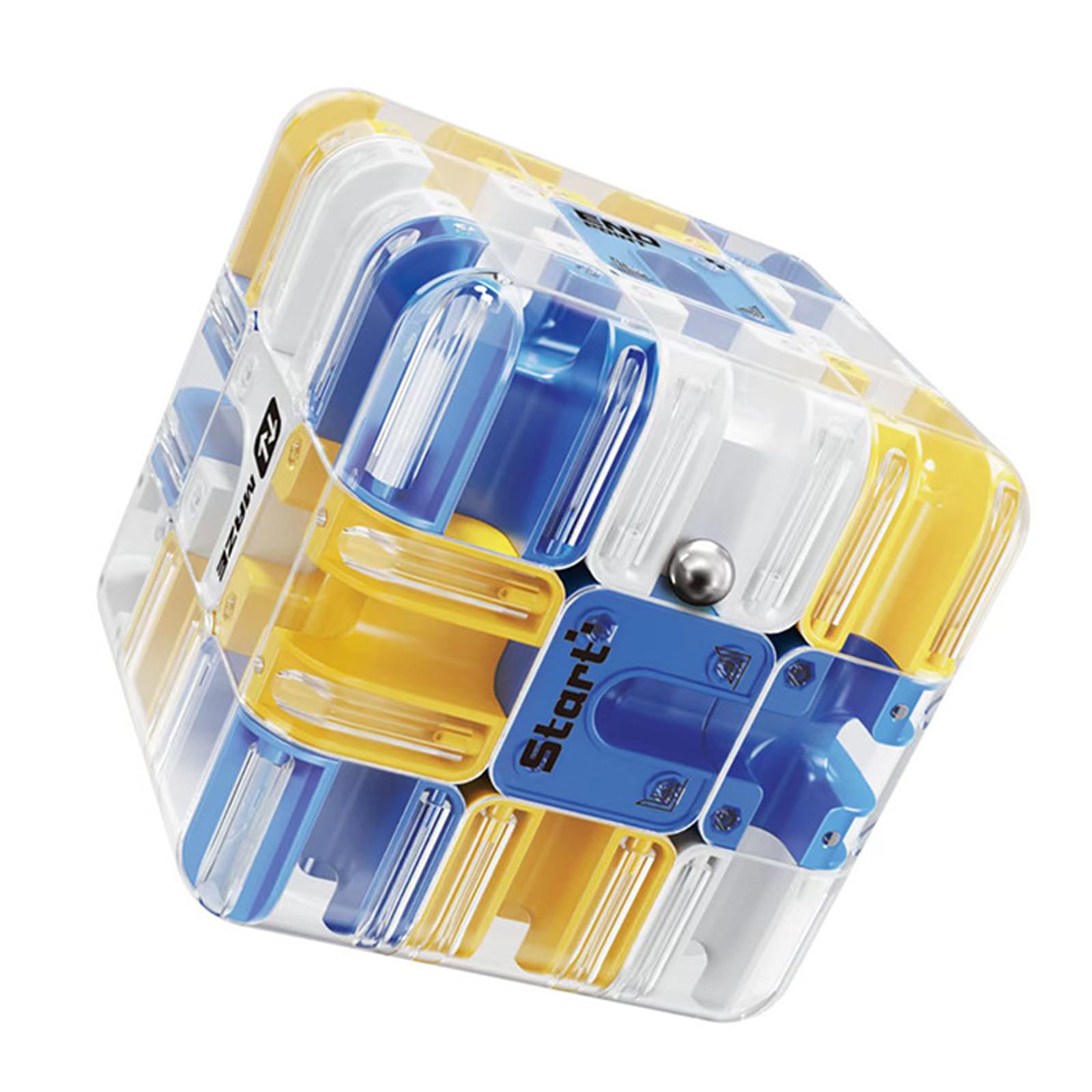 Large Labyrinth 3D Puzzle Maze Cube by RARITYLL, 8.5 cm Brain Teaser Puzzles for Adults & Kids