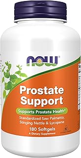 NOW Supplements, Prostate Support, Prostate Support, with Standardized Saw Palmetto, Stinging Nettle & Lycopene, 180 Softgels