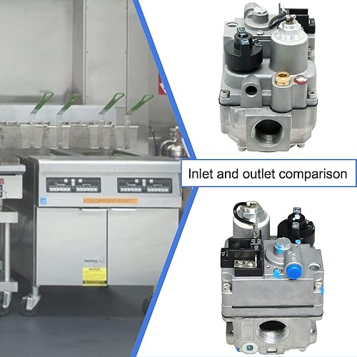 Miniatura 5 de 700-506 Válvula de gas, Apertura rápida, 200000 BTU/H, Combinación de válvula de gas, Pantalla filtrada de entrada, Tubo de salida piloto de 1/4",