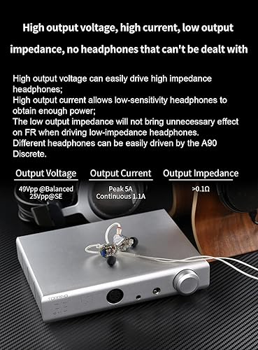 Vista 4 de Topping A90 Discreto NFCA Amplificador de auriculares Pre-amplificador 0.250 in/0.173 in Balanced/4-Pin-XLR Salida de auriculares R2R Relé Control