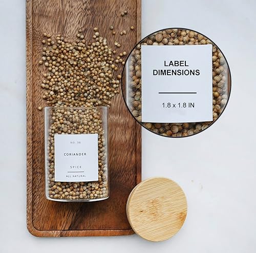 Miniatura 2 de 12 tarros de especias | Tarros de vidrio con tapas de bambú, recipientes de almacenamiento de alimentos de 7 onzas | Incluye bolígrafo y etiquetas