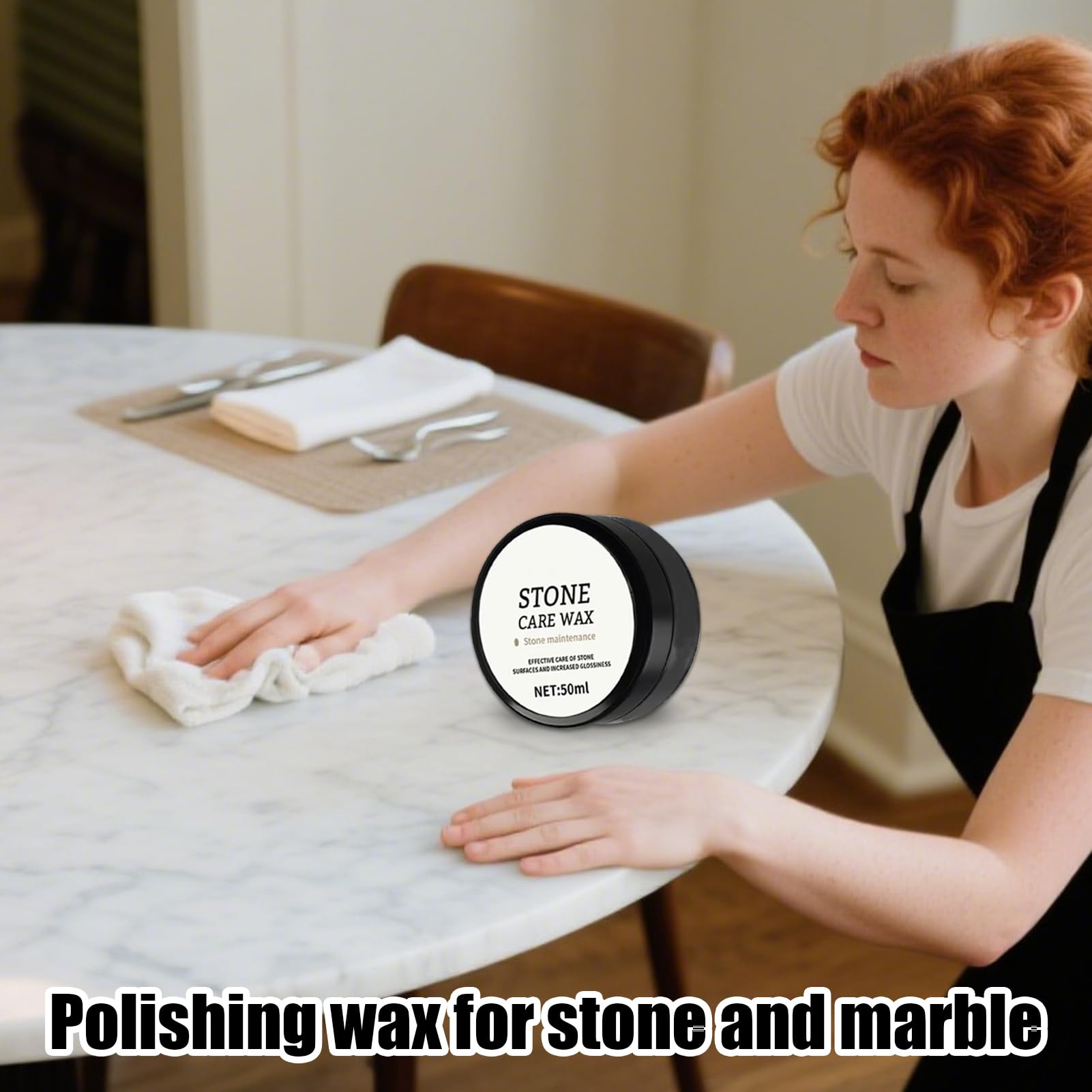 Stone Polish – Pasta detergente per pavimenti in piastrelle, impermeabile, cera lucidante per pavimenti in marmo per mobili, doccia, piano cottura, cucina, bagno