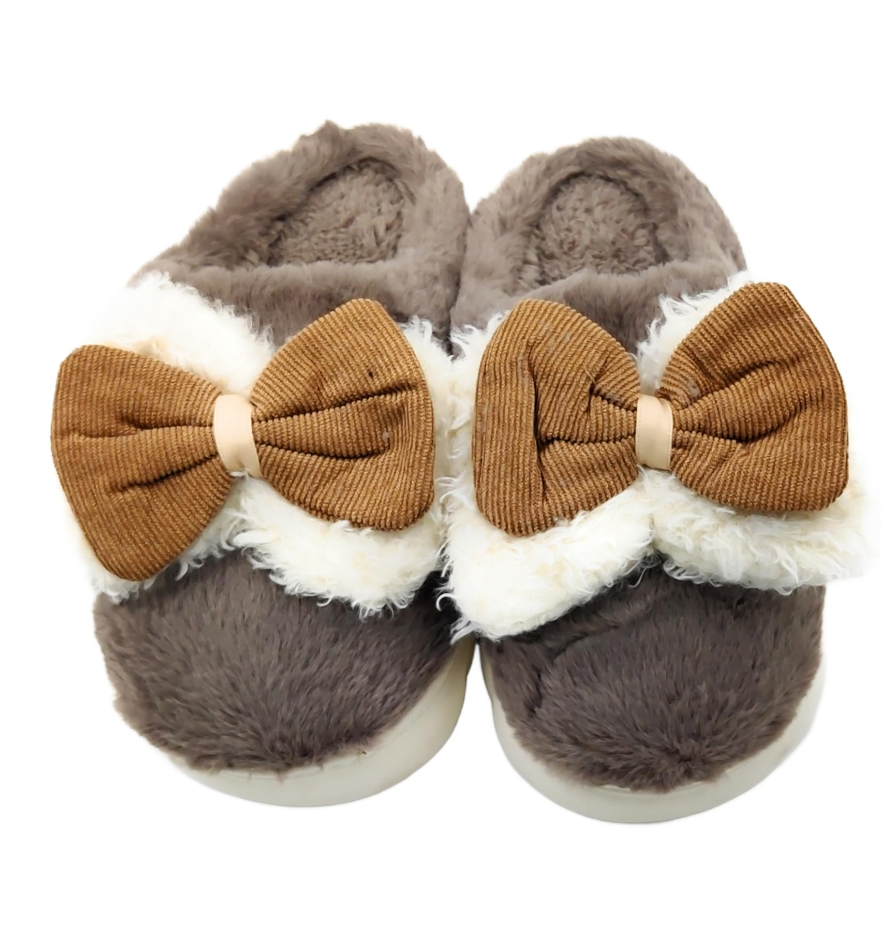 THE DDS STORE Bow Knot Design Slippers for Women Extra Soft Plush Warm Slip-on Slippers, Cozy Indoor Outdoor Slippers Flip Flops Chappals Ladies Clogs Sleeper Slides Stylish Ortho Soft (Brown, 6) (B0D765GRKP) Amazon Price History, Amazon Price Tracker