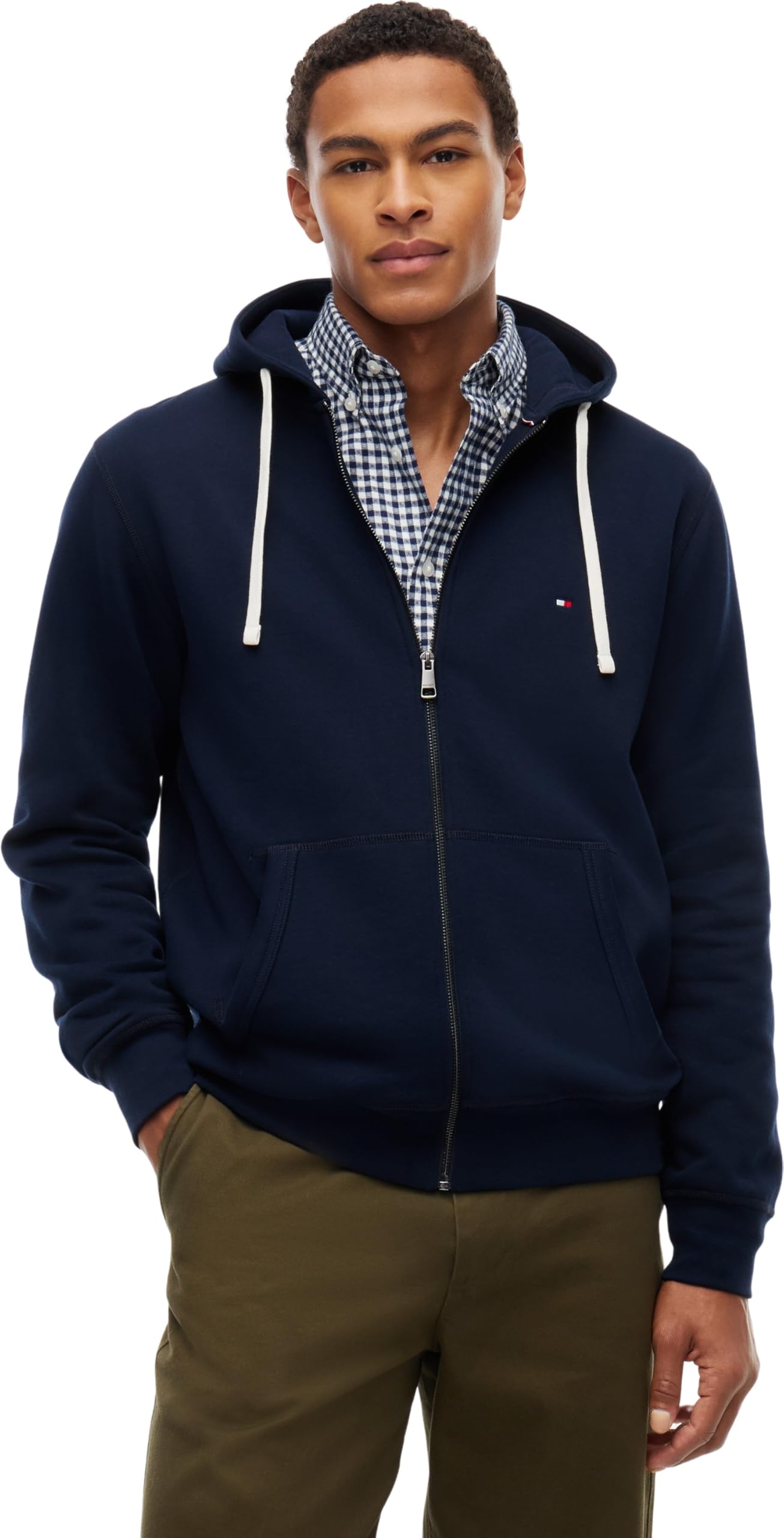 Tommy Hilfiger Essential Fleece Hooded Reg Zt Mw0mw44931 Sudadera con Capucha y Cremallera Hombre
