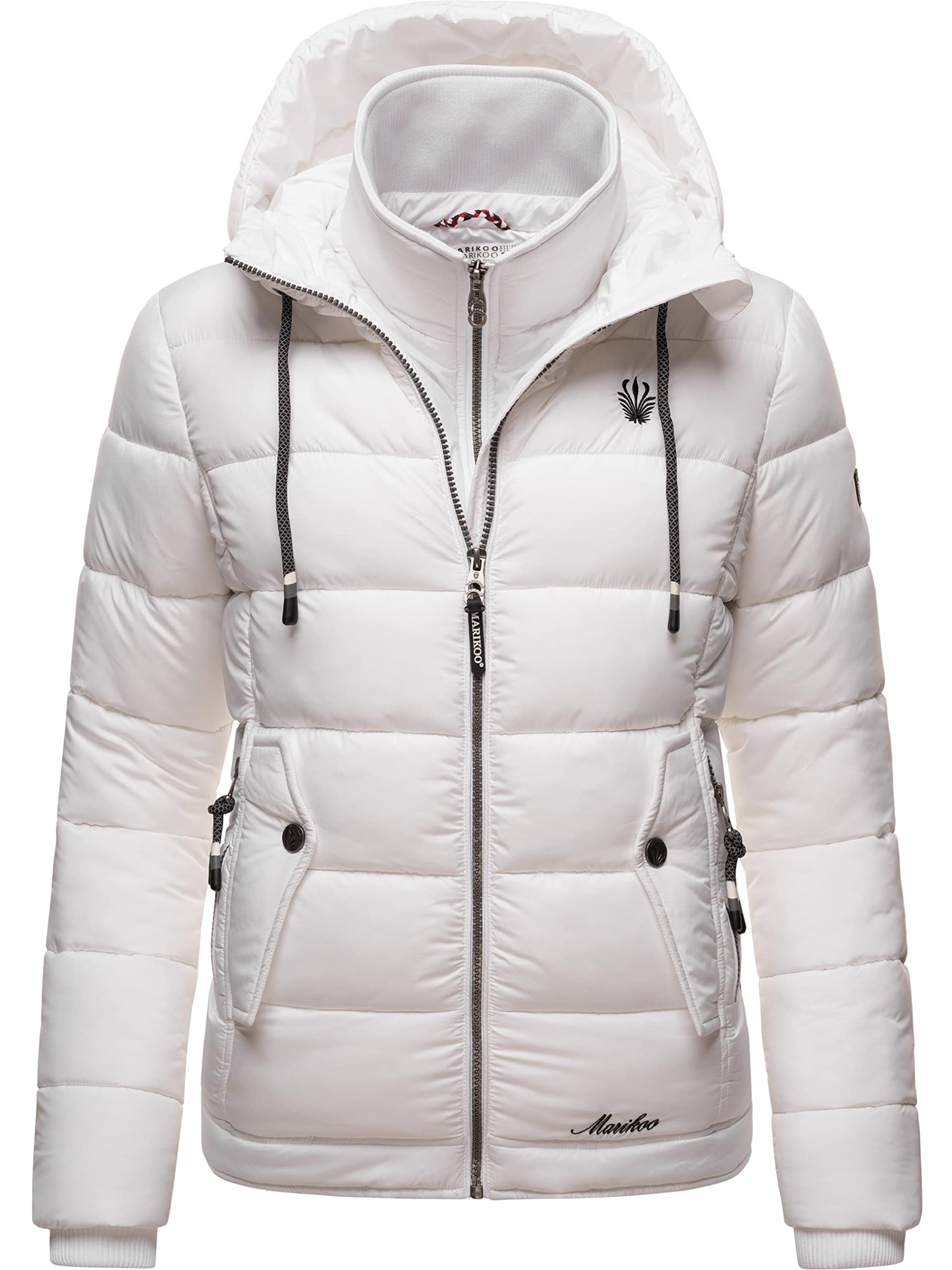 MARIKOO Damen warme Winter Steppjacke mit Kapuze Taisaa Prc XS-3XL