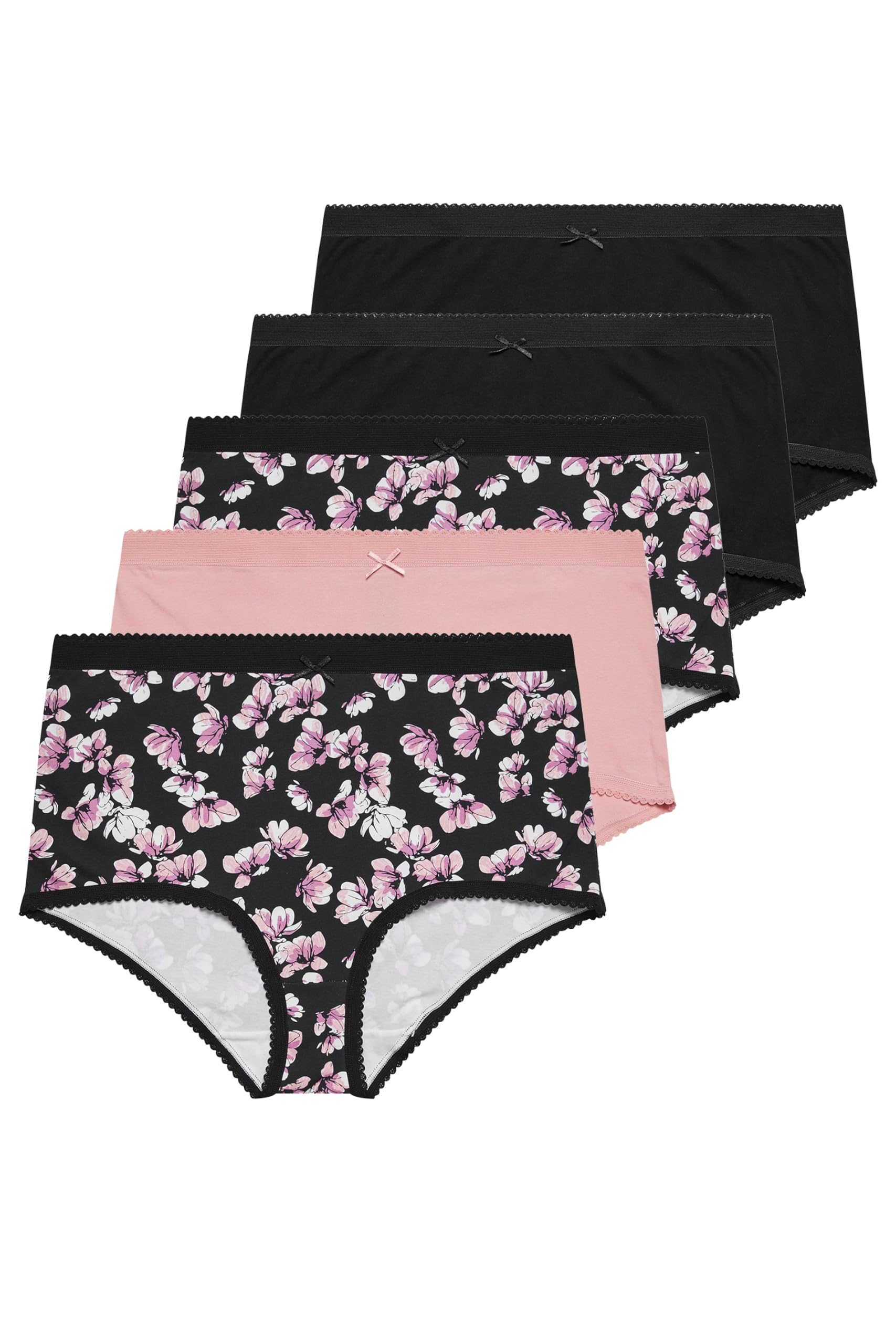 Yours Women's Multicolor 5 Pack Floral Full Briefs | : 26/28