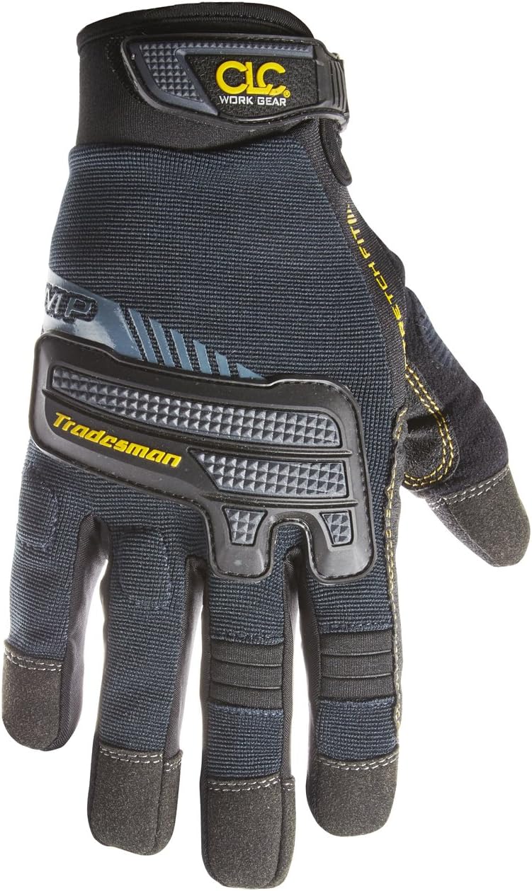 CLC Custom Leathercraft 145XL Tradesman Glove, Black/Grey X-Large