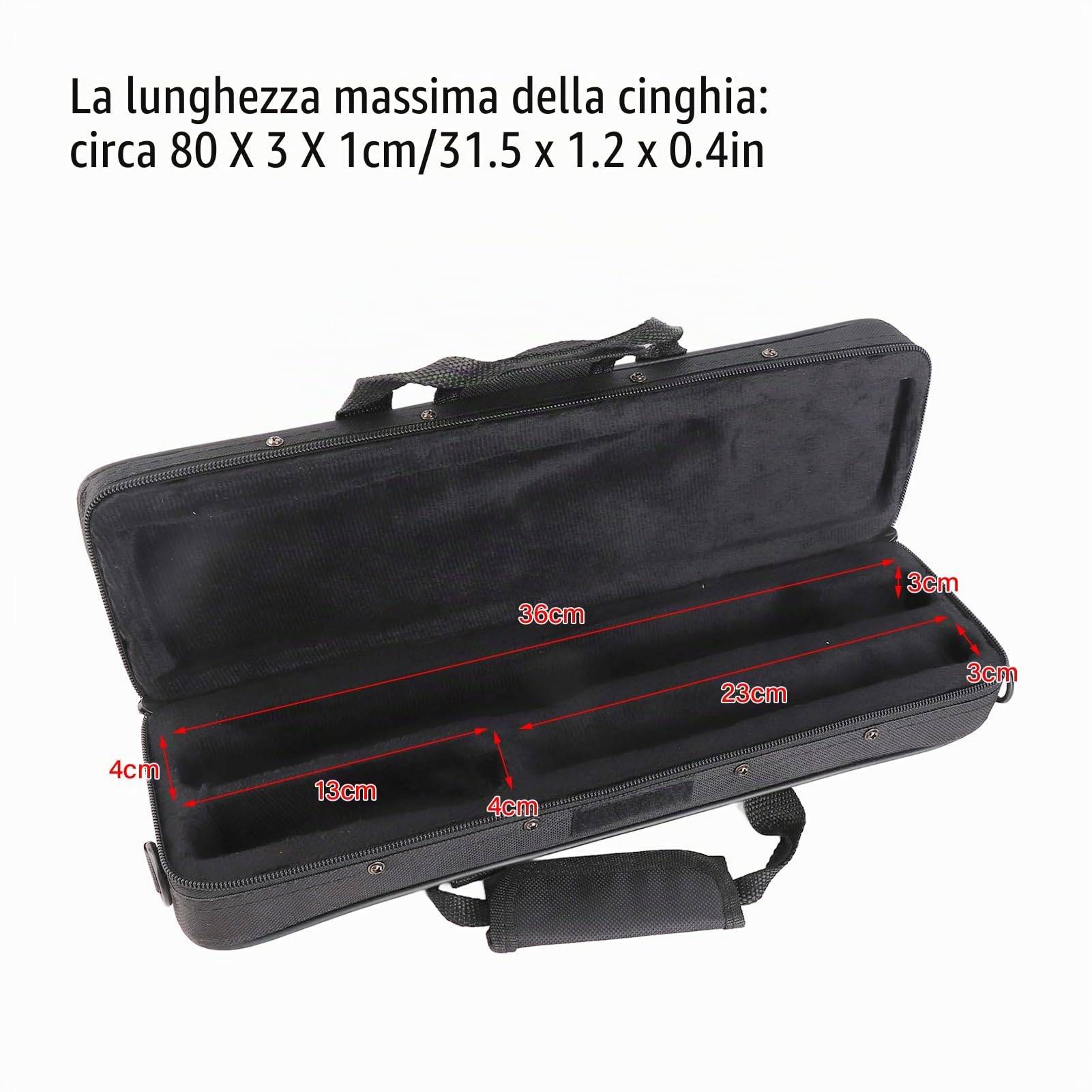 Borsa Custodia per Flauto a 16 Fori in Oxford Impermeabile, con Tracolla, per Trasporto Sicuro