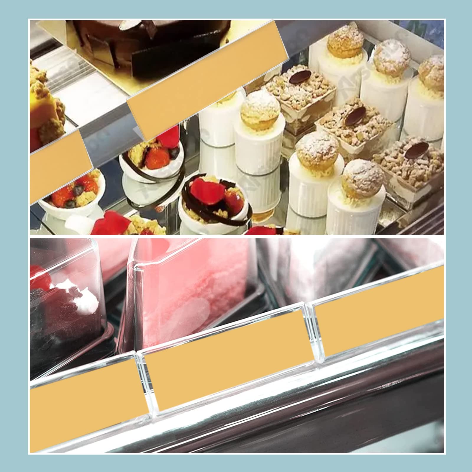 BENECREAT 22 Pack Acryl Display Ständer Namensschilder für Schreibtische 20x2.9x5cm Clear Back Sign Holder Stand für Tabelle Display, Lizenz Name Label Holder