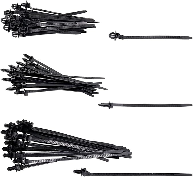BENLIUDH Push Mount Wire Ties, Snap in Zip Tie Automotive