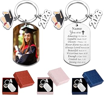 Personalized 2026 Graduation Keychain Gifts for Him Her Inspirational Gifts for Class of 2026 Keychain Bulk for Women Grad Gift Masters Degree Graduation Best Friends Gift for High School College
