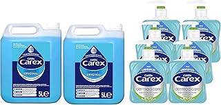 Carex Antibacterial Original Hand Wash 5 Litre, Pack of 2 Liquid Soap Refills, Bulk Buy Hand Soap Liquid with Antibacterial Hand Wash soap with Added Moisturisers, Gentle Hand Soap