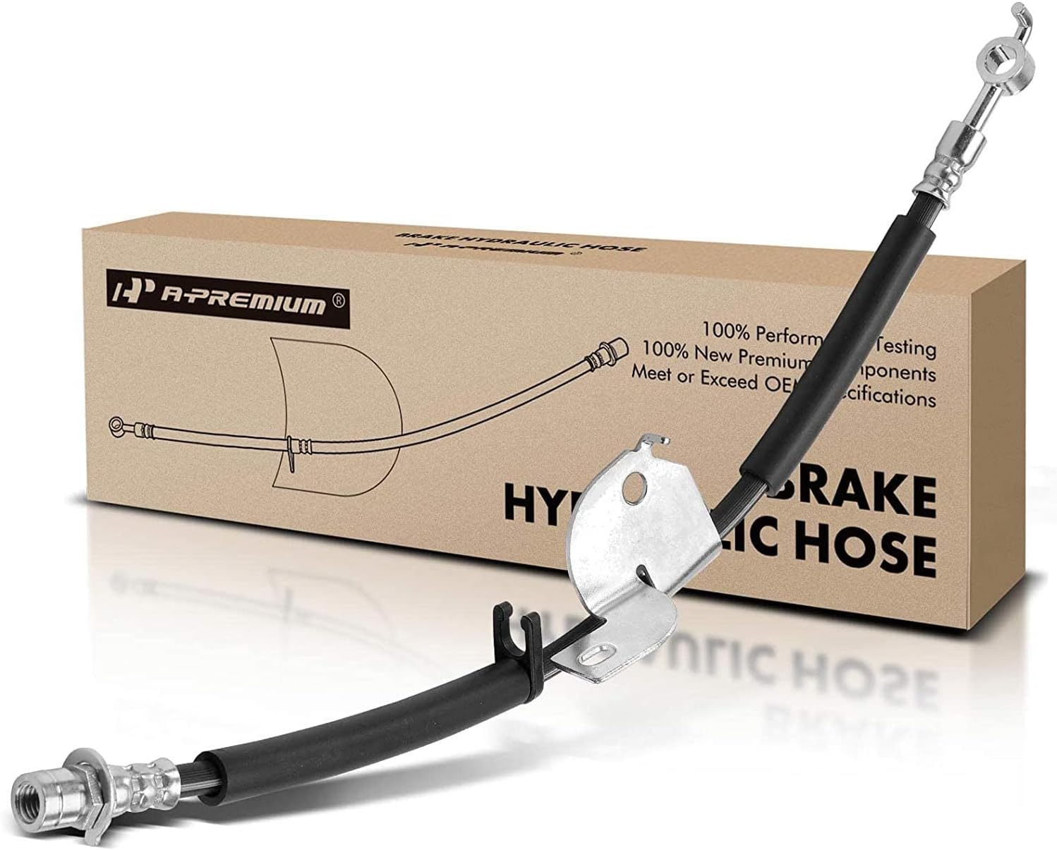 A-Premium Front Driver Brake Hydraulic Hose Compatible with Select Ford Models - For F-150 2015 2016 2017 2018 2019 - Replace# JL3Z2078A