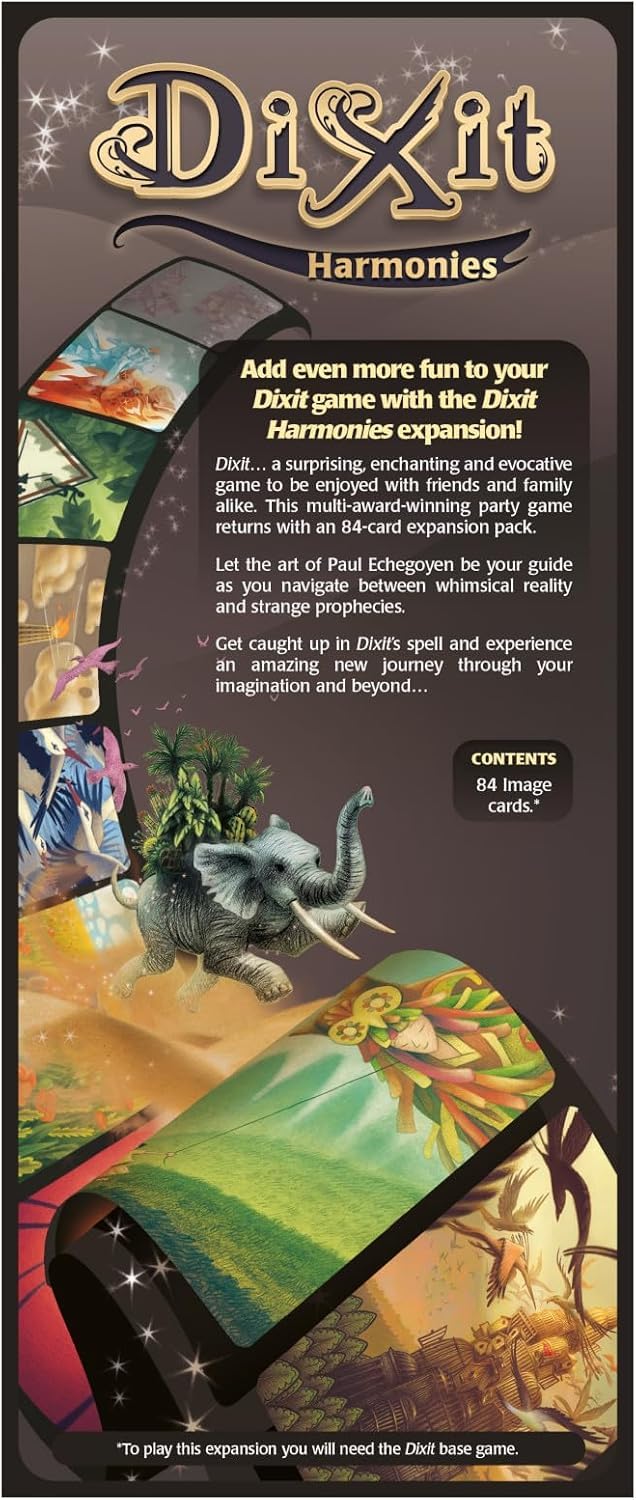 Asmodee | Dixit Harmonies | Espansione | Gioco di Immaginazione e Creatività Più volte Premiato | A partire da 6 anni | Da 3 a 8 giocatori | 30 minuti per partita | Multilingua (include italiano)