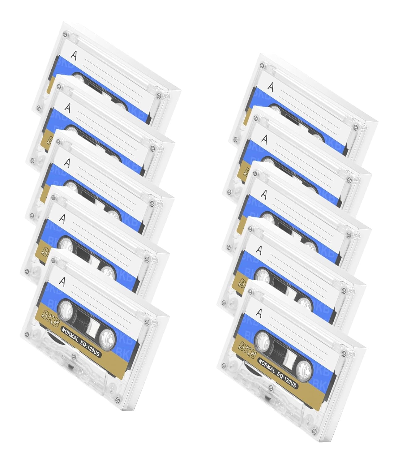 Low Noise Audio Cassettes, Blank Cassette Tapes for Music, High-Performance Low Noise, 45/90 Minute Capacity,Magnetic Tape,Empty Cassettes Perfect for Lectures,Seminars Everyday Recordings (1)