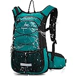 15L Insulated Hydration Backpack Pack with 2L Water Bladder Lightweight Hiking Backpack Bag for Women Men Daypack for Hiking Running Festival Camping Biking (Emerald)