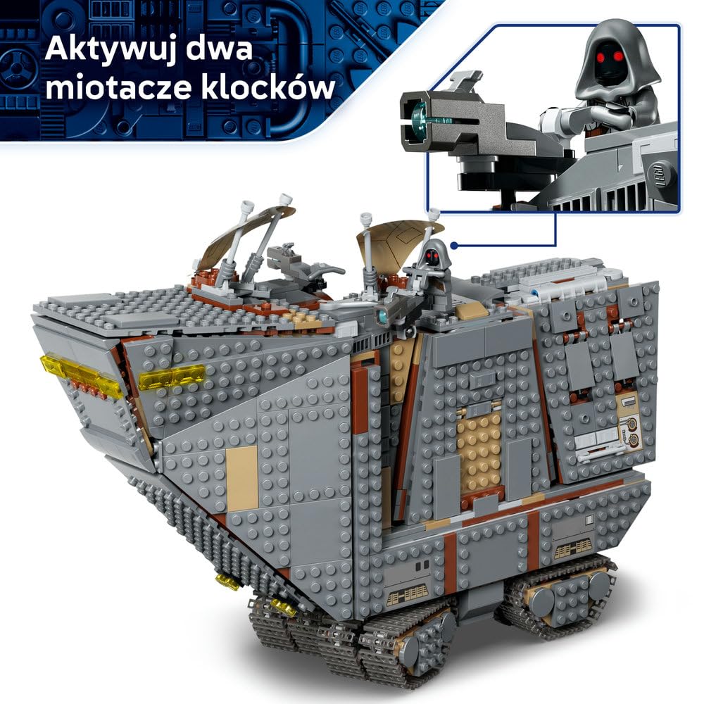 LEGO Star Wars Piaskoczołg wędrownych Jawów i bagnorożec 75453 | Model czołgu, pojazd z Gwiezdnych Wojen, prezent dla fana Star Wars 14+, klocki konstrukcyjne dla nastolatków, 1683 elementy