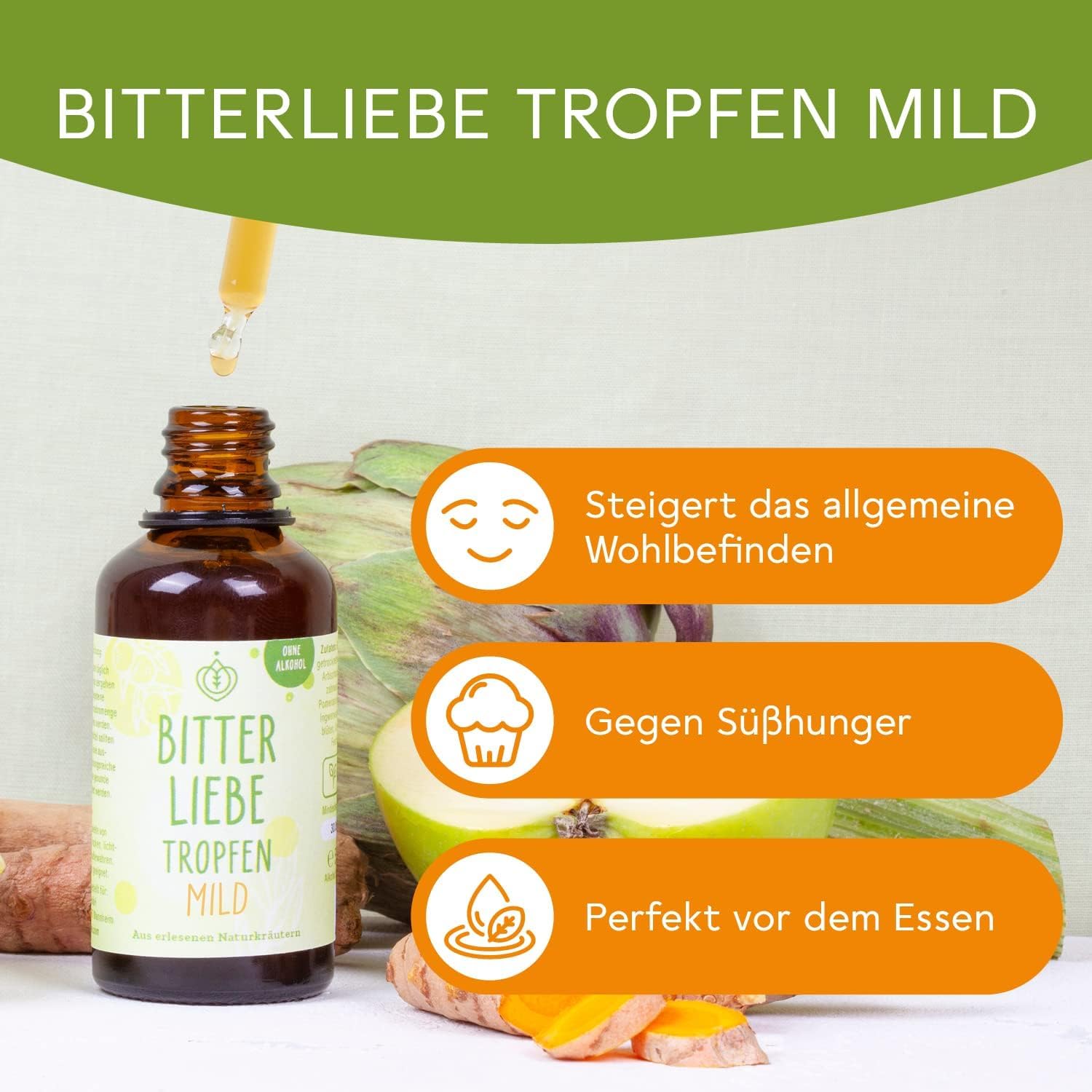 BitterLiebe Fitness Paket mild - Bittertropfen ohne Alkohol und Stoffwechsel* Komplex im Vorteilspaket