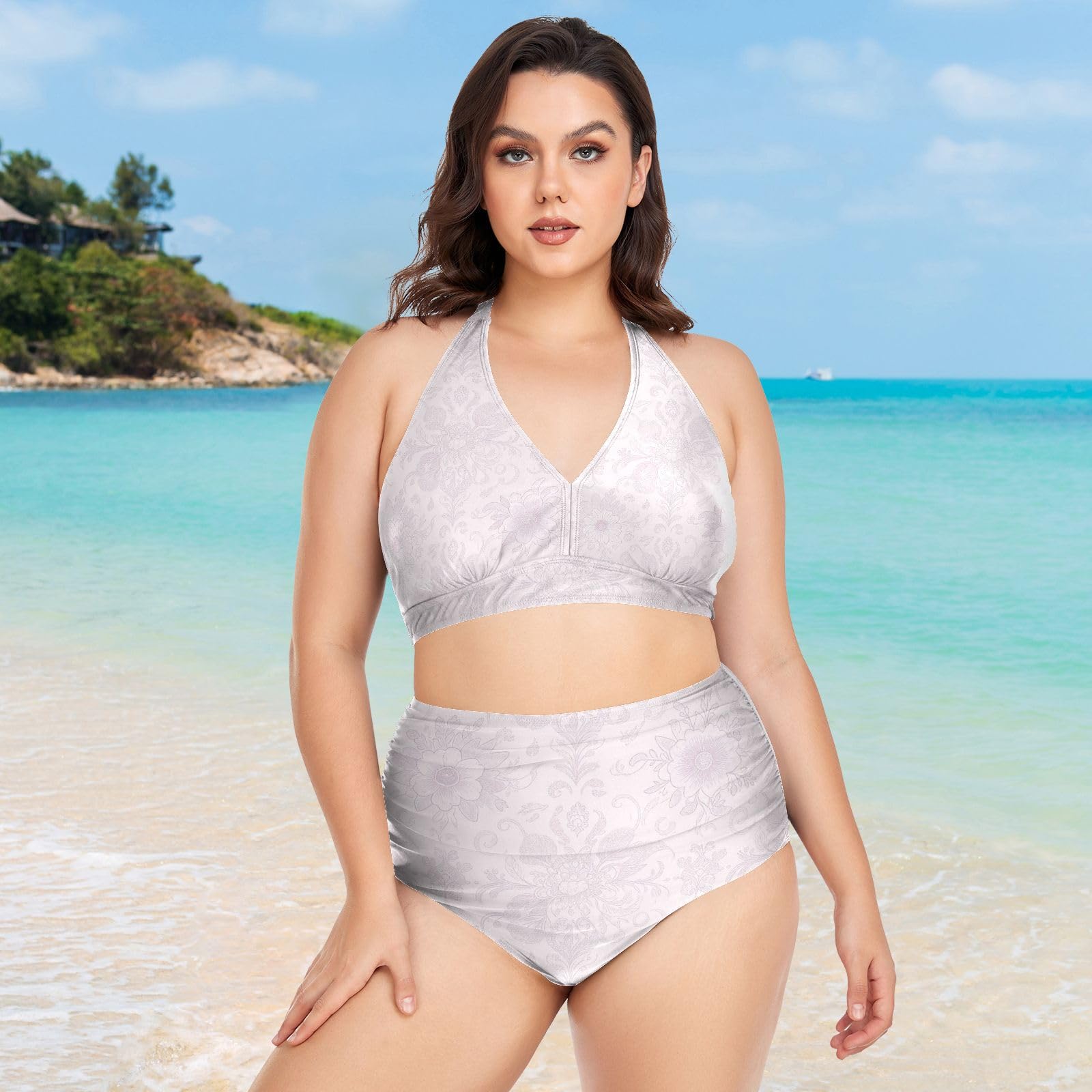 FRODOTGV Stroje kąpielowe damskie plus size L-4XL