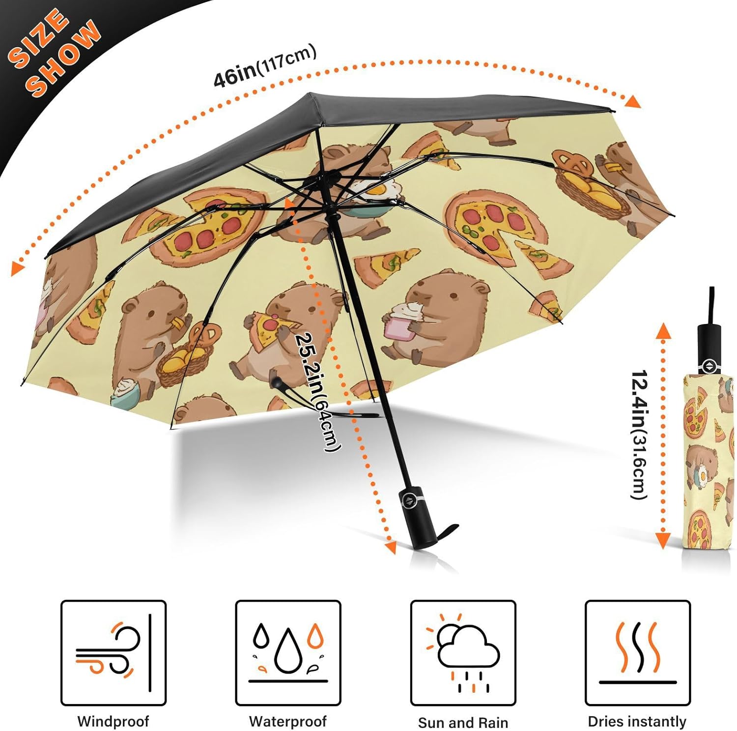 panksolu Folding Umbrella American Flag Green Camo Camouflage Compact Travel Umbrella Automatic Portable Lightweight Windproof Umbrellas for Sun Rain UV Protection Large Portable Umbrellas