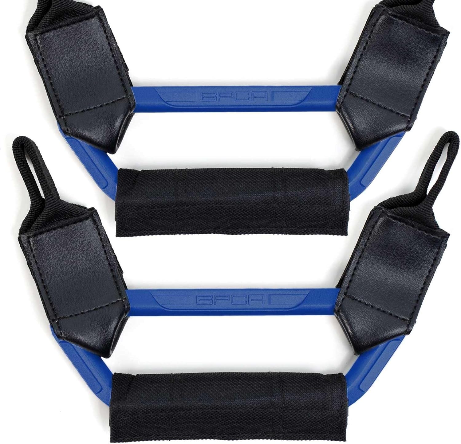 GPCA BackGrip X Heavy-Duty Headrest Grab Handle for Lifted Trucks & Jeeps, Rear Seat Entry Assist for Seniors & Kids Fits Vehicles with Pole-Style Headrests (Up to 16mm) Easy Install (2PC-Hydro Blue)