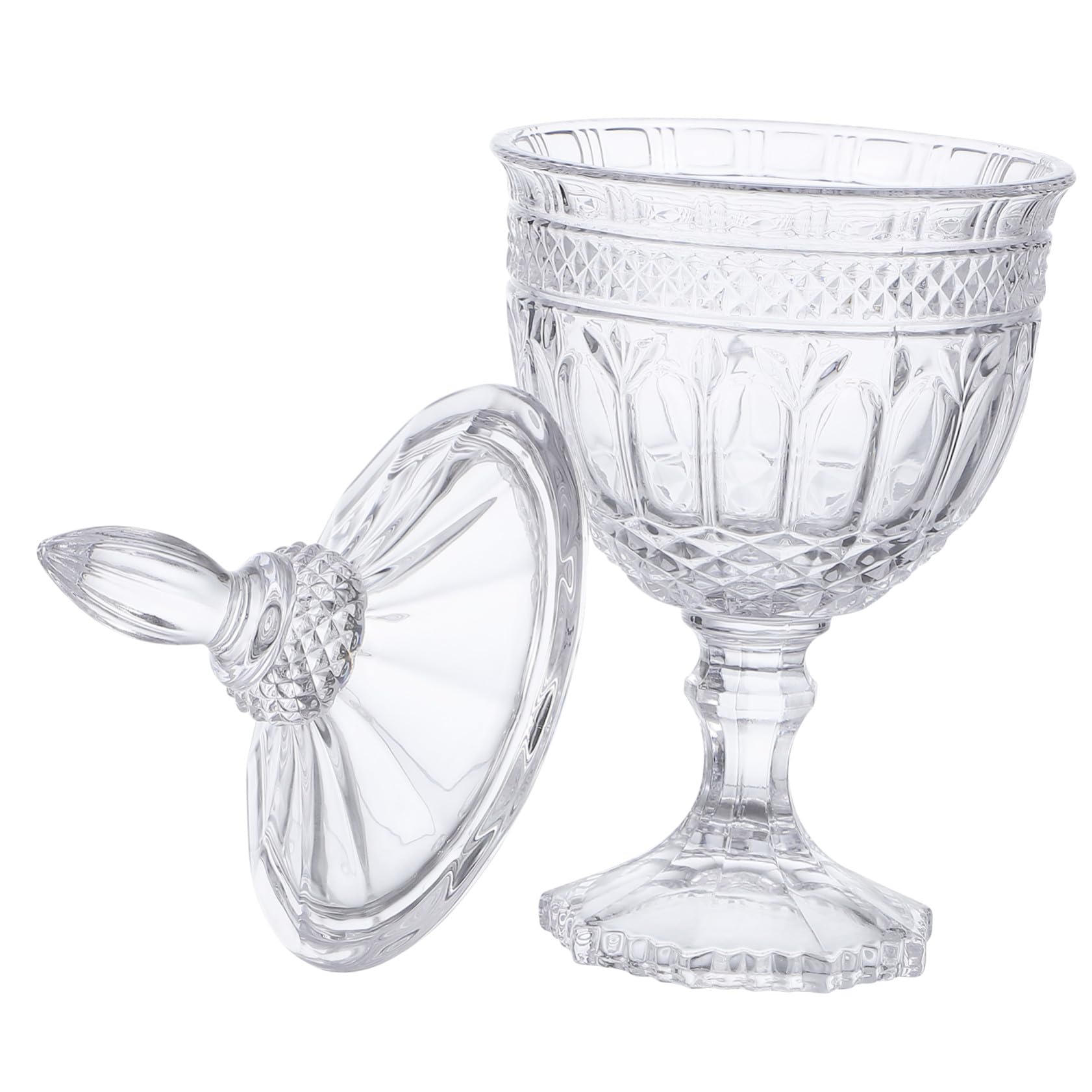 Garneck Bonbonnière en Verre Couvercle, 1 Pot pour Bureau et Réception