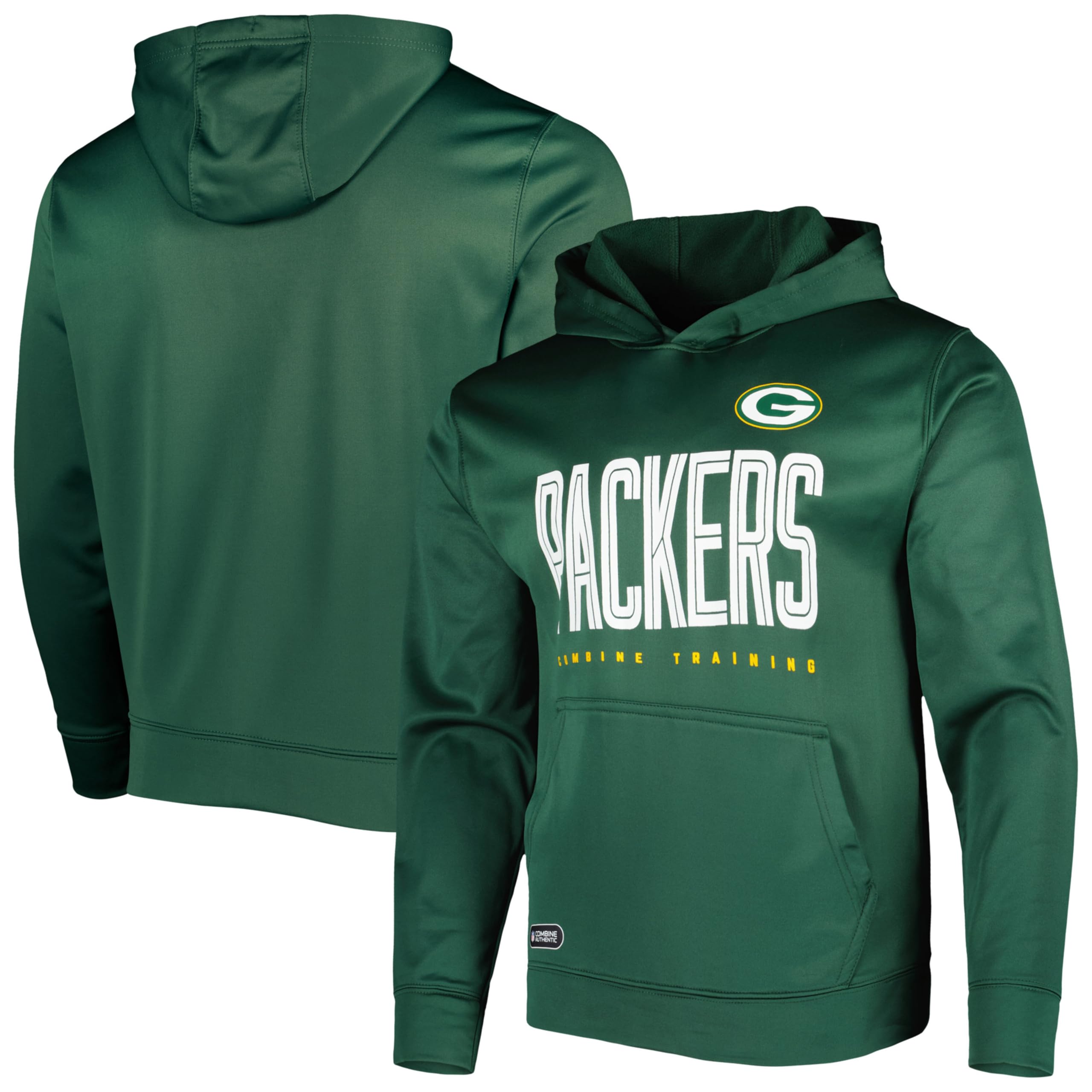 Outerstuff NFL Kids Youth 8-20 Offically Licened Huddle Up Team Color Performance Primary Logo Pullover Hoodie, Green Bay Packers - Green, 18-20