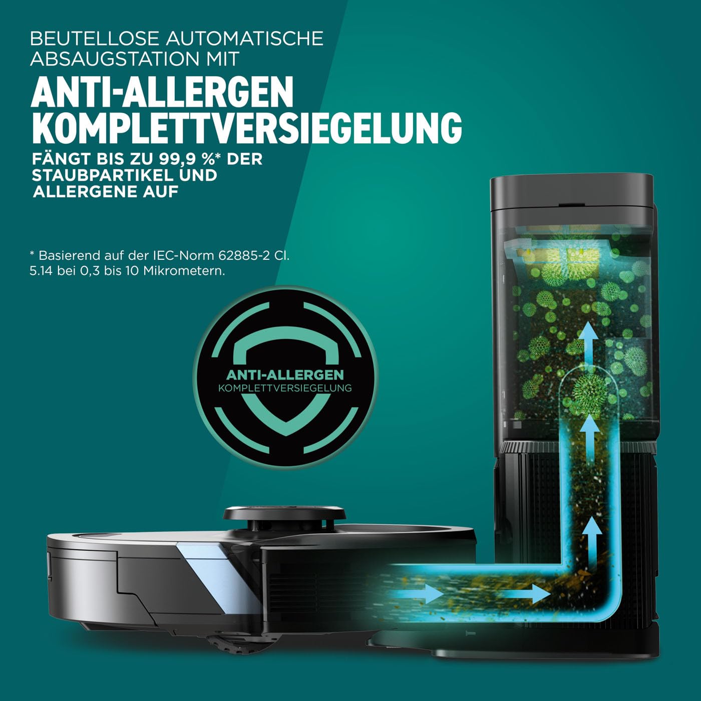 Shark Matrix Plus 2-in-1 selbstentleerter Wisch- & Saugroboter mit LiDAR Home Mapping & Kantenreinigung, für Teppiche, Hartböden & Tierhaare, Anti-Allergen, selbstaufladend, WiFi/App, Schwarz