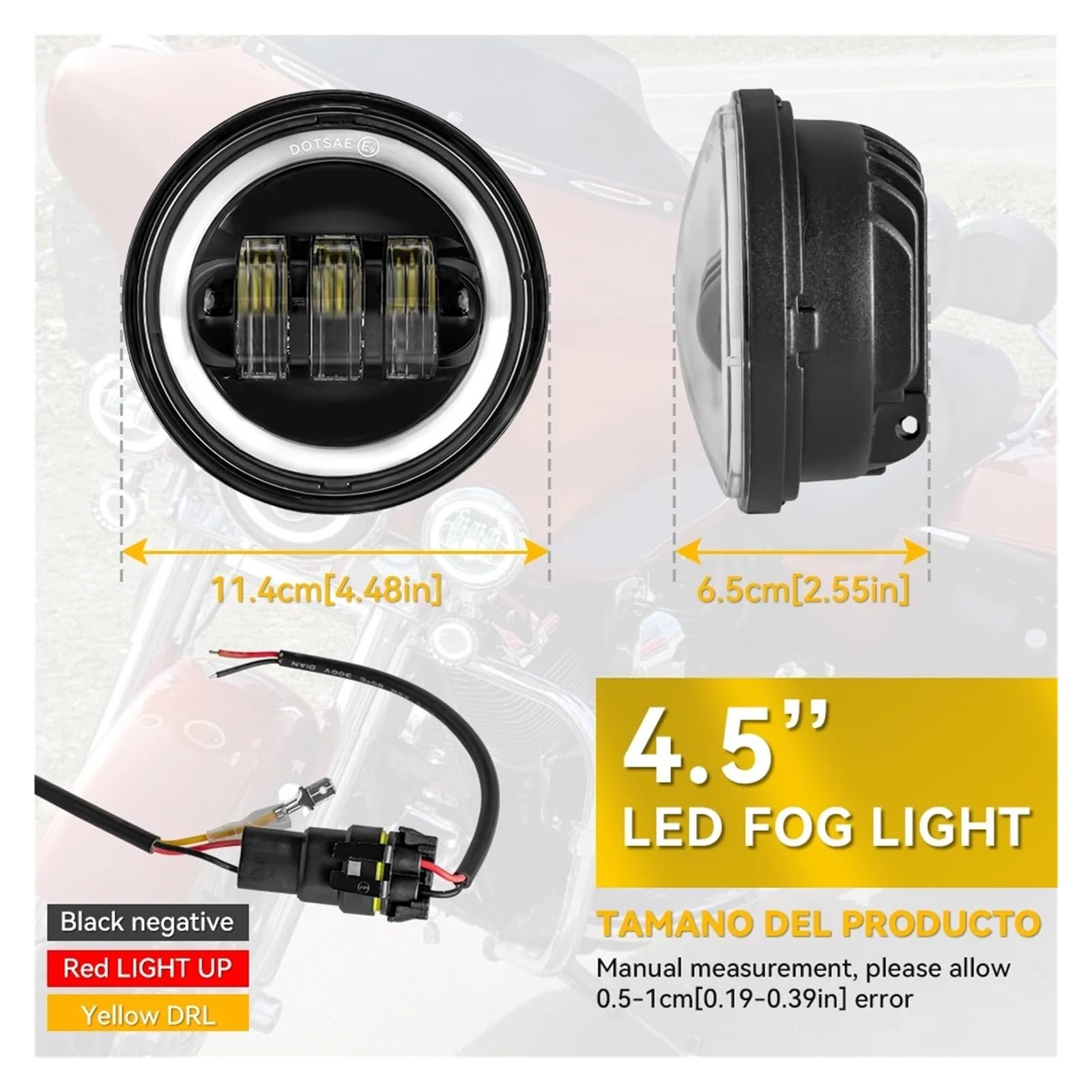 Fari Per Motociclette Faro LED Da 7 Pollici Fendinebbia 45 Parti Dell'anello Di Montaggio Con Staffa Per Touring Per Electra Per Glide Per Road Per King(7inch and 4.5inch B)
