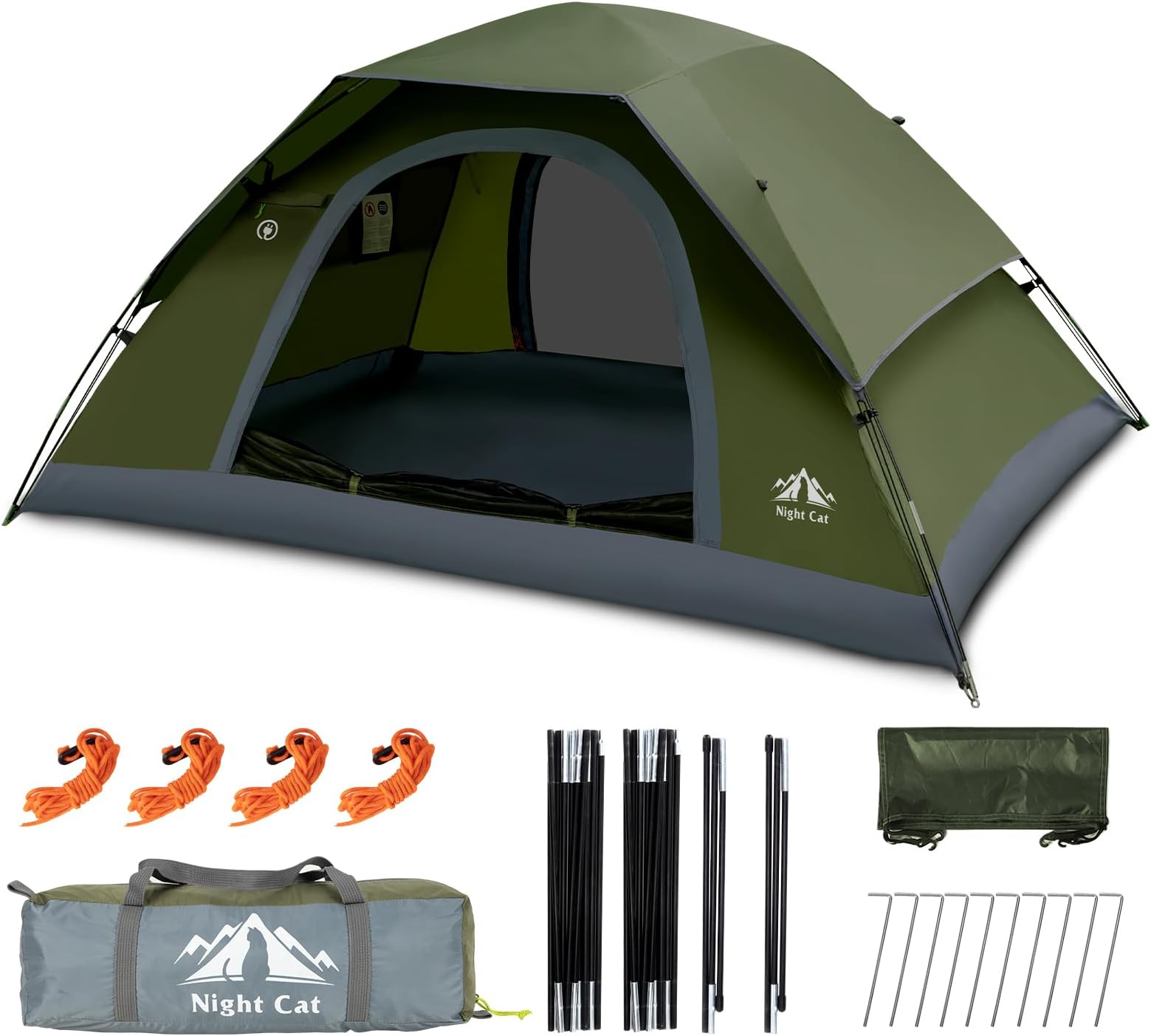 Night Cat Camping Tent for 1 2 Person Man Waterproof Backpacking Tents Easy Setup Lightweight for Hiking Backyard