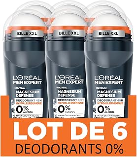 L'Oréal Men Expert - Déodorant Bille Hypoallergénique pour Homme - Efficacité 48h - Sans Alcool - Magnesium Defense - 50 ml