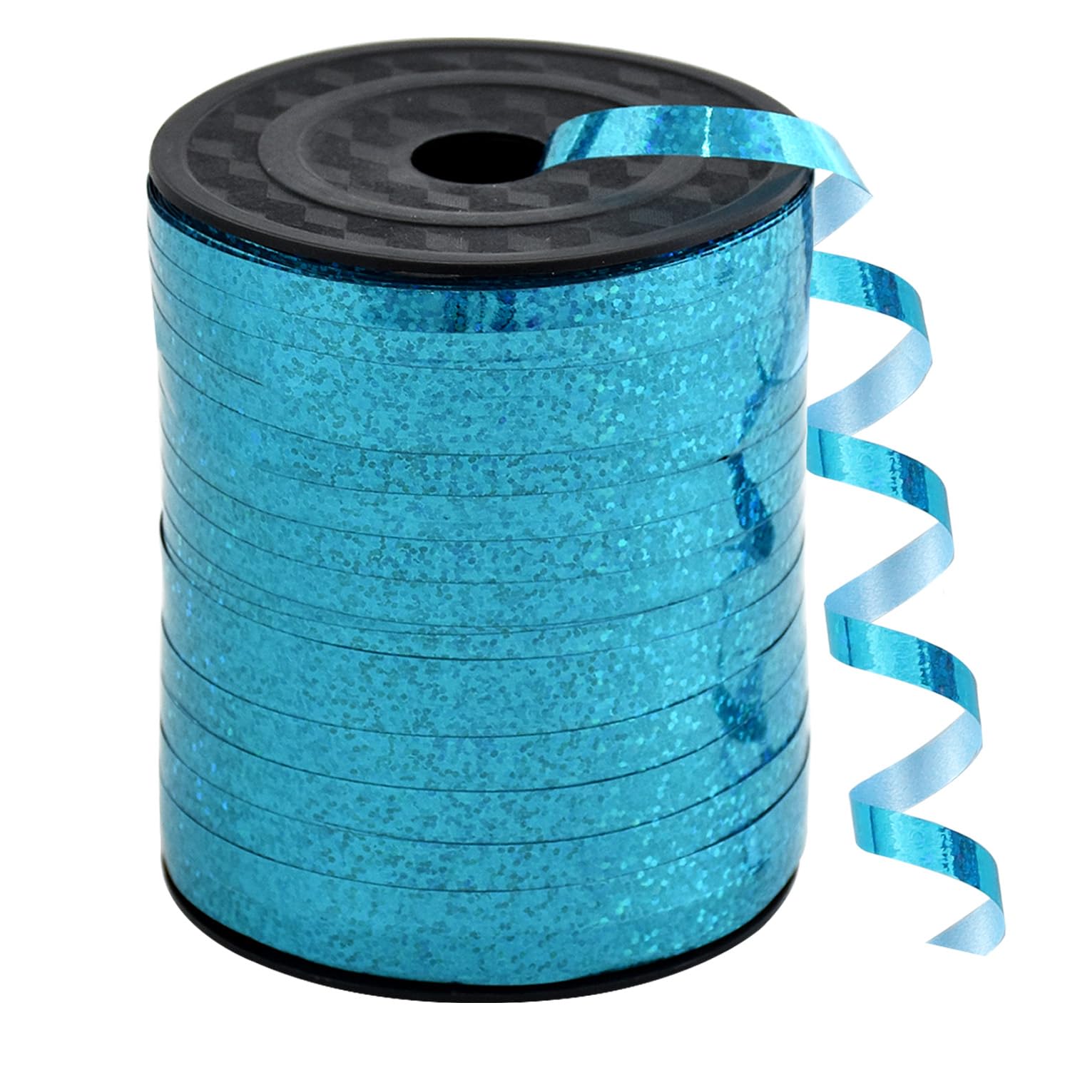BEISHIDA 500 Yards Curling Ribbon for Balloon String Light Blue Teal Crimped Shiny Metallic Roll Gift Wrapping Ribbon for Party Festival Art Craft Decor Florist Flowers Decoration