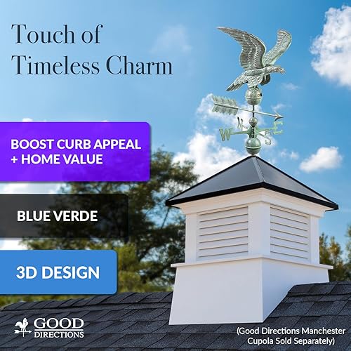 Miniatura 2 de Good Directions Veleta Smithsonian 955V1, acabado de cobre verde azul