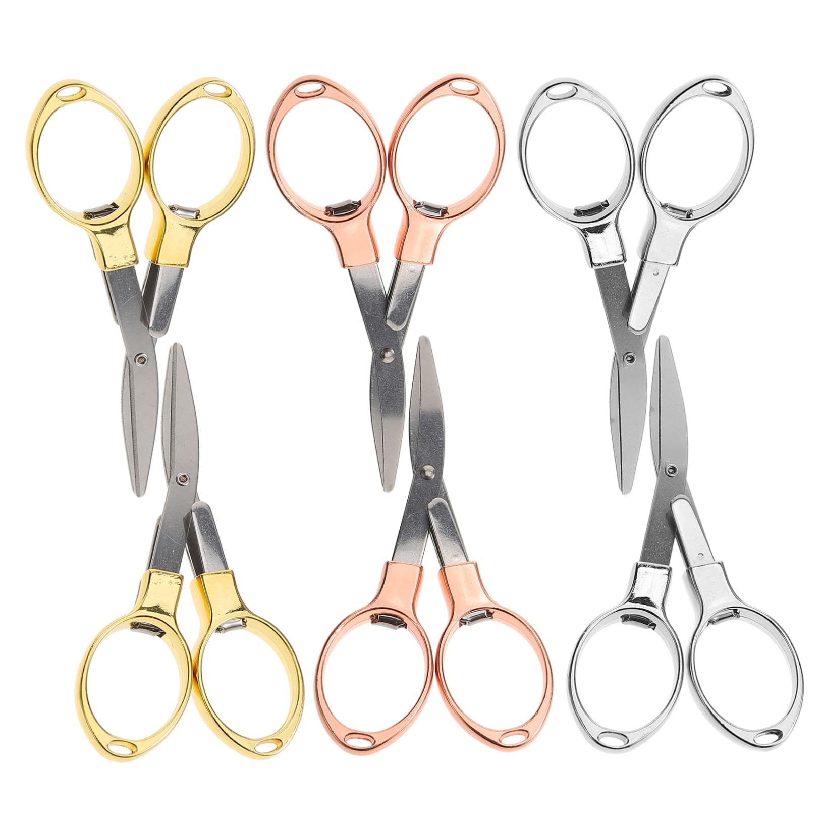 Sewroro 12stücke Faltbare Scheren Aus Metall Tragbare Und Leichte Schneiderscheren Für Handarbeiten Camping Und Reisen Ergonomisches Design Für Präzisen Schnitt
