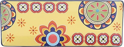 Miniatura 4 de Bico Juego de 2 platos rectangulares de cerámica tunecina de 14 pulgadas, para servir ensalada, pasta, queso, jamón, aperitivo, microondas y