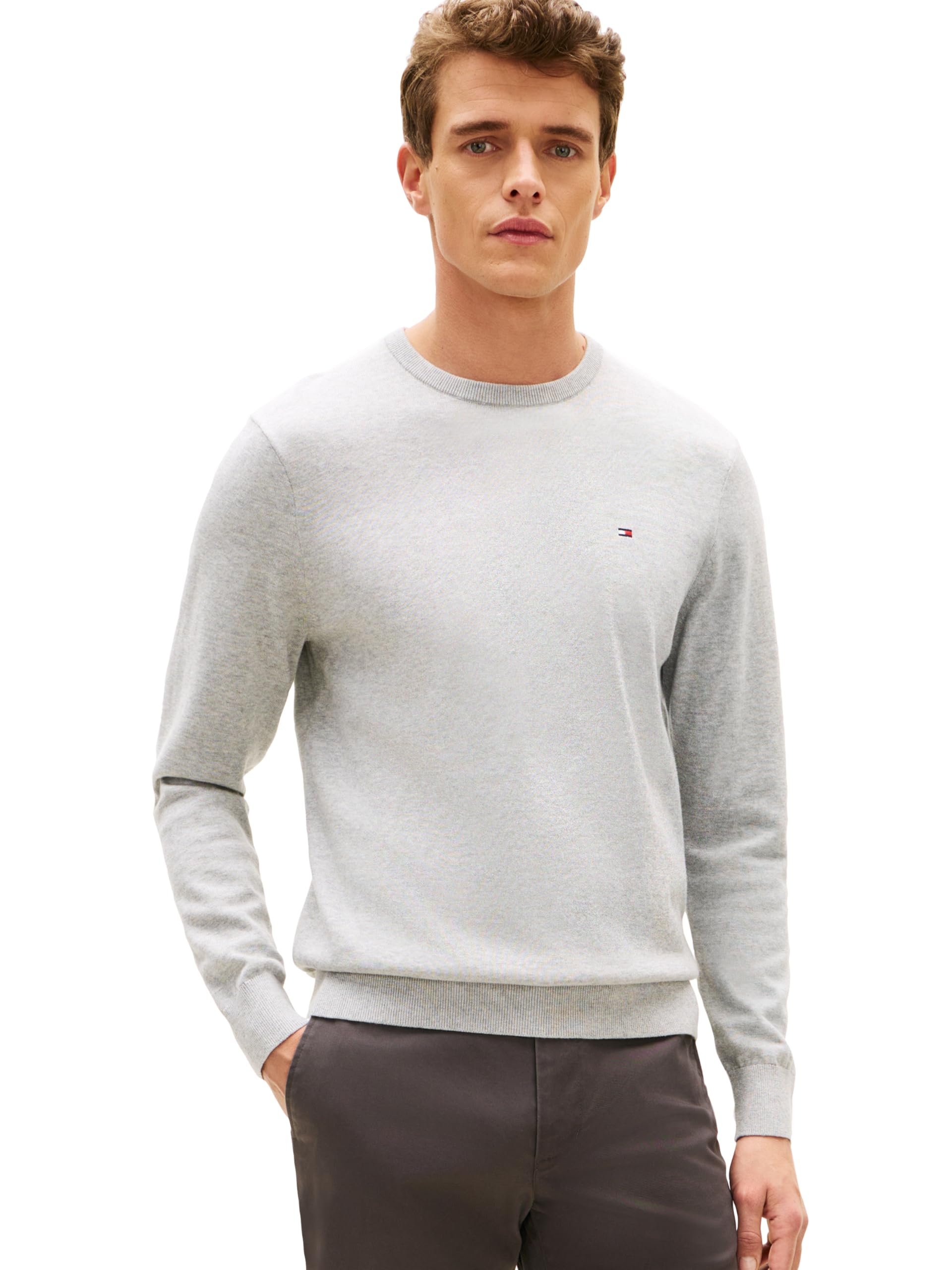 Tommy Hilfiger Men's Cotton Solid Crewneck Sweater