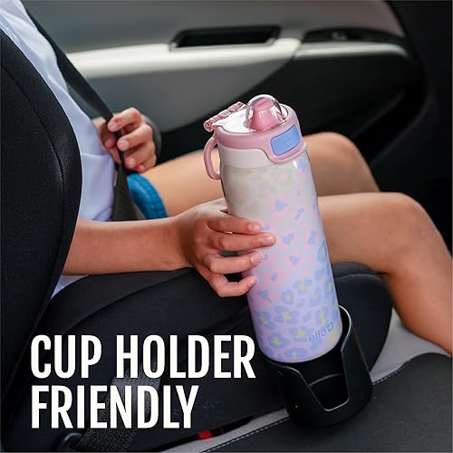 Miniatura 6 de Ello Pop & Fill - Botella de agua de 18 onzas de acero inoxidable para niños con tapa de llenado rápido  Botella aislada al vacío libre de BPA con