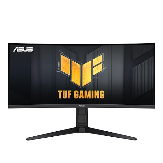 ASUS TUF Gaming VG34VQL1B 34? Curved HDR Monitor, WQHD (3440x1440), 165Hz, 1ms, Extreme Low Motion Blur, FreeSync Premium, Eye Care, DisplayPort HDMI USB, Height Adjustable, DisplayHDR 400, Black