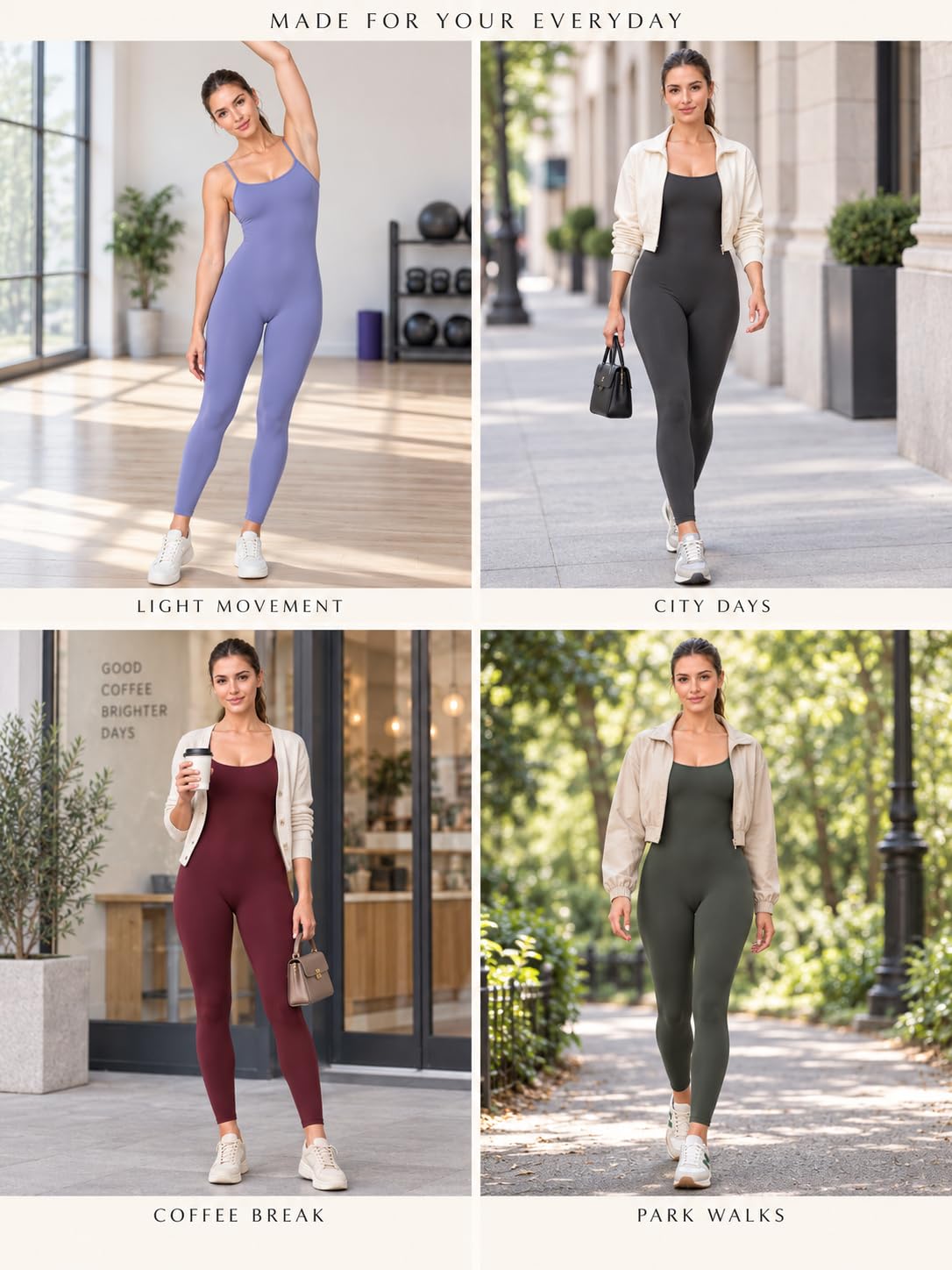 Sunzel Combinaison une pièce zippée à manches longues pour femme, legging d'entraînement pour yoga, gym, entraînement, contrôle du ventre, barboteuse moulante