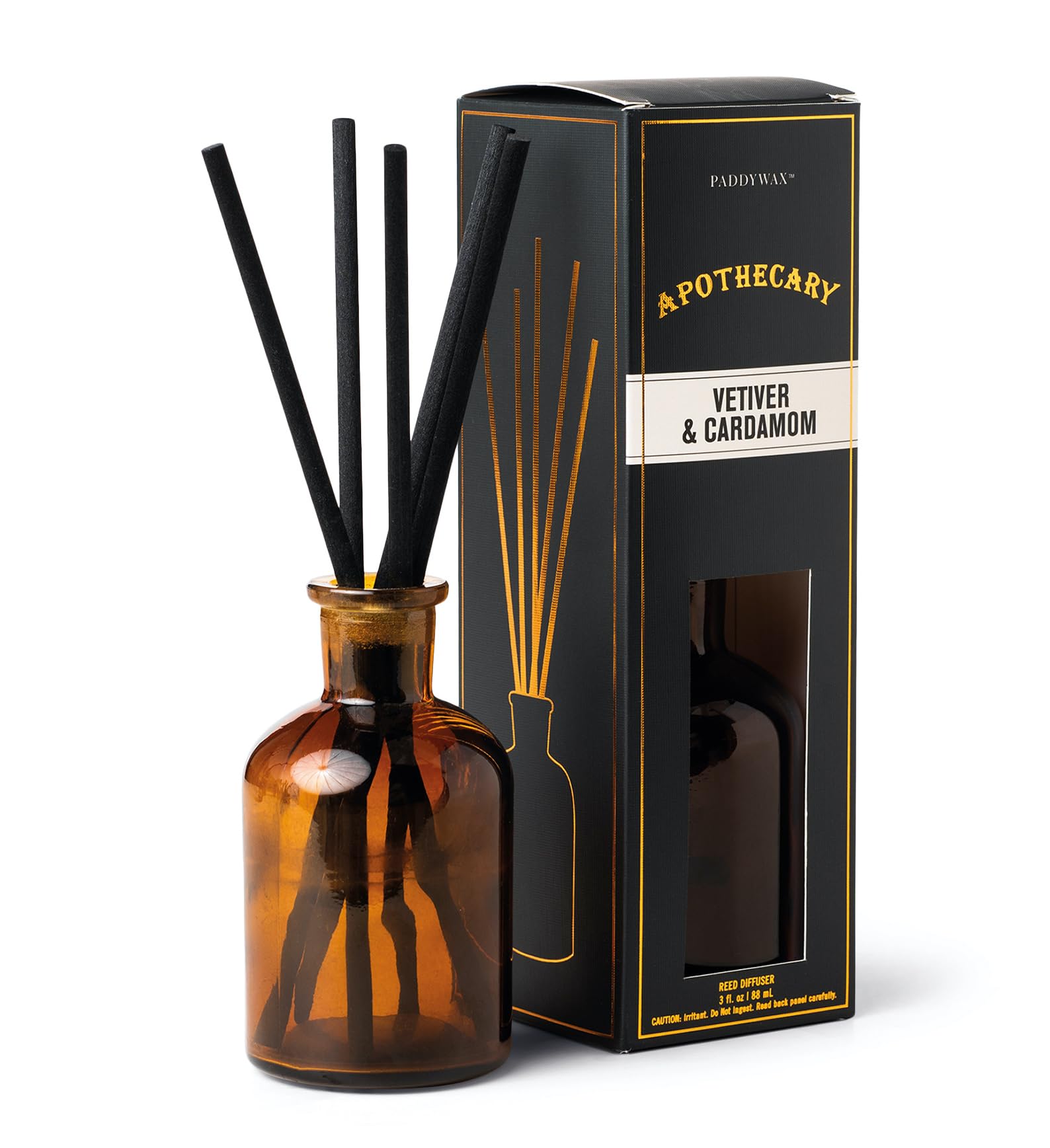 Paddywax Vetiver & Cardamom Fragrance Diffusers For Home, 88Ml