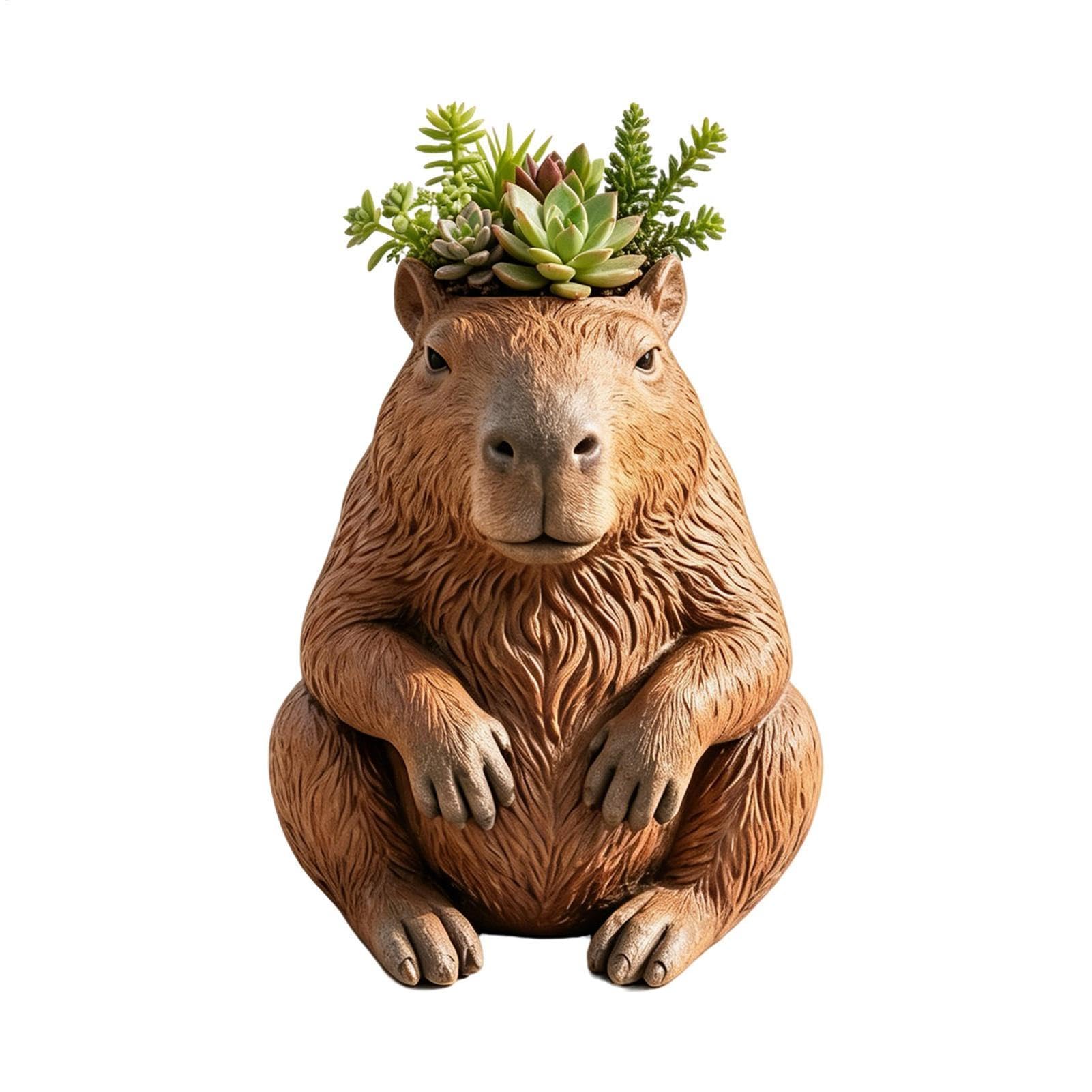 Capybara pot de fleurs en résine pour apporter une touche de douceur chez vous