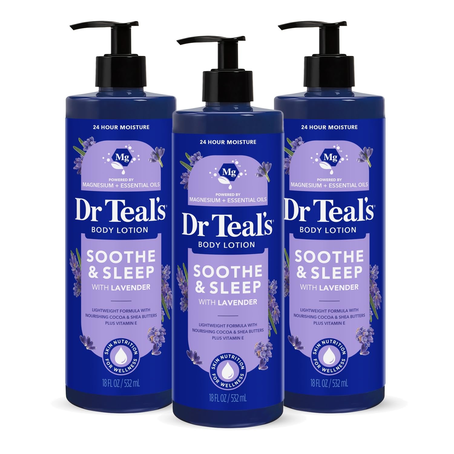 Amazon.com : Dr Teal's 24 Hour Moisture+ Body Lotion, Lavender