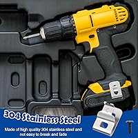 Vista 2 de 10 clips para cinturón para Dewalt, kit de clips de herramientas de taladro de acero inoxidable 304 con tornillos para Dewalt N268241 apto