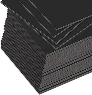 20 Pack 11.7"x16.5" Black Foam Board, 1/5"(5MM) Thick, A3 Size, Foam Core Backing Board Poster Foam Board Sheets for Presentations, School, Office & Art Projects