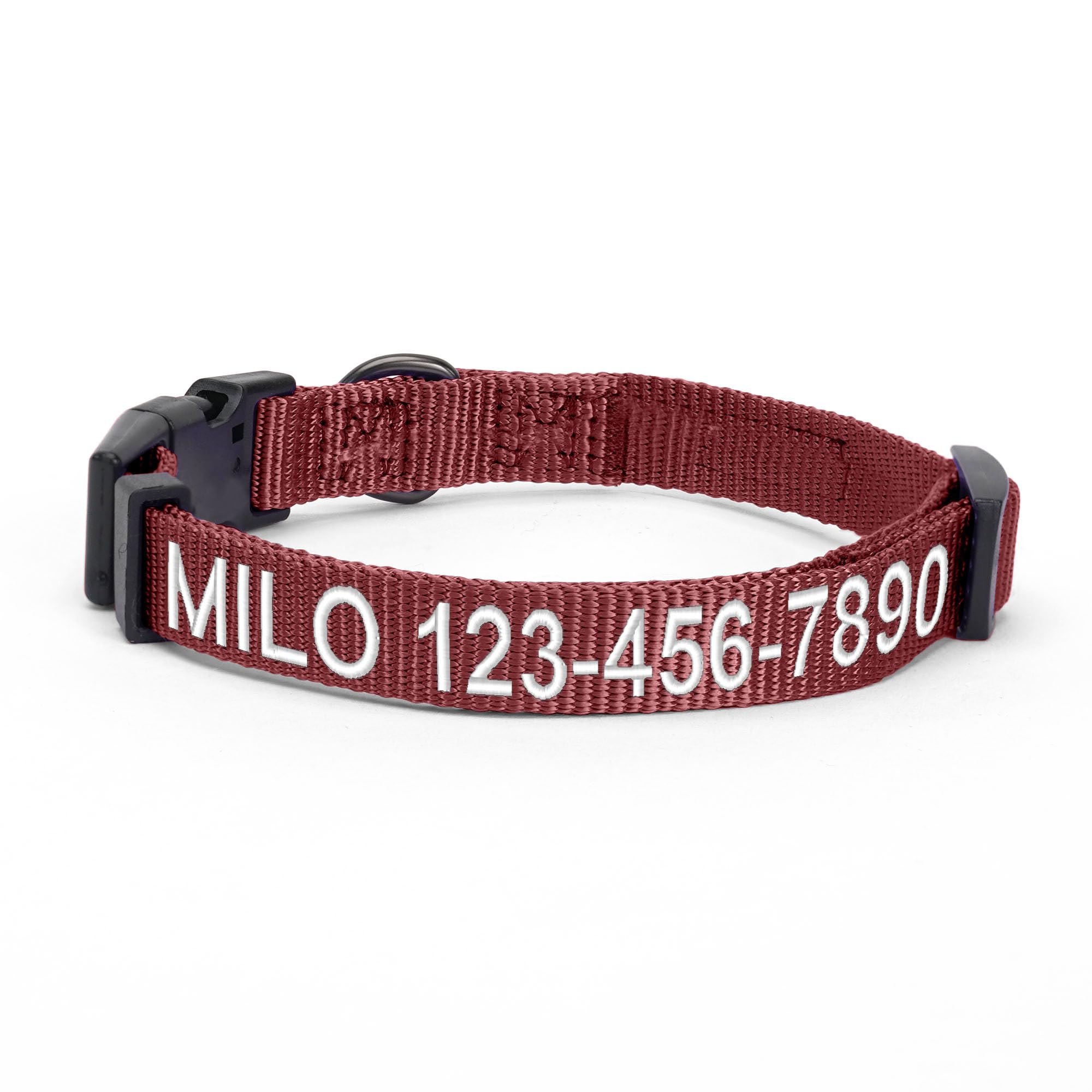Pawtitas Personalized Dog Collar Extra Small Dog Collar Embroider with Name Phone Number Puppy Collar Adjustable Customized Collar for Extra Small