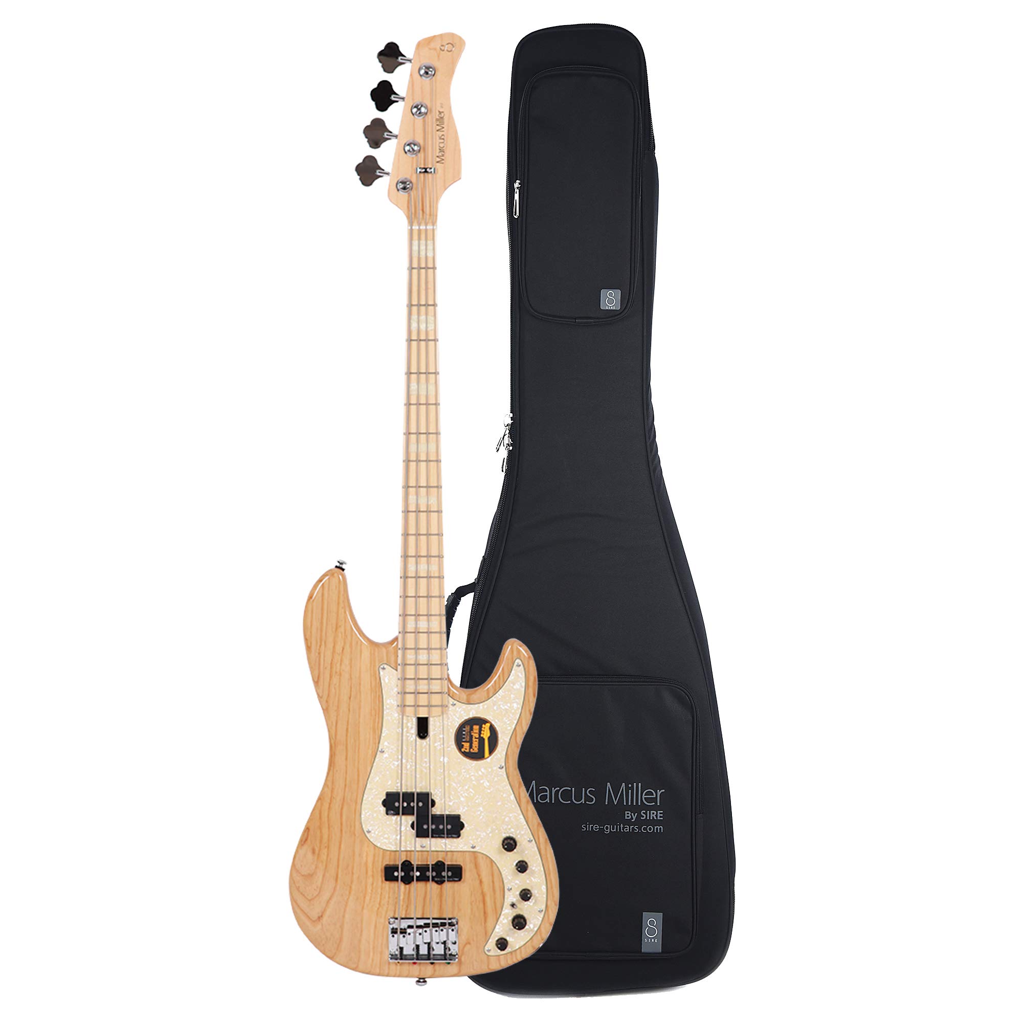 Sire Marcus Miller P7 Swamp Ash 4-String Natural (2nd Gen) and Sire Gig Bag Bundle