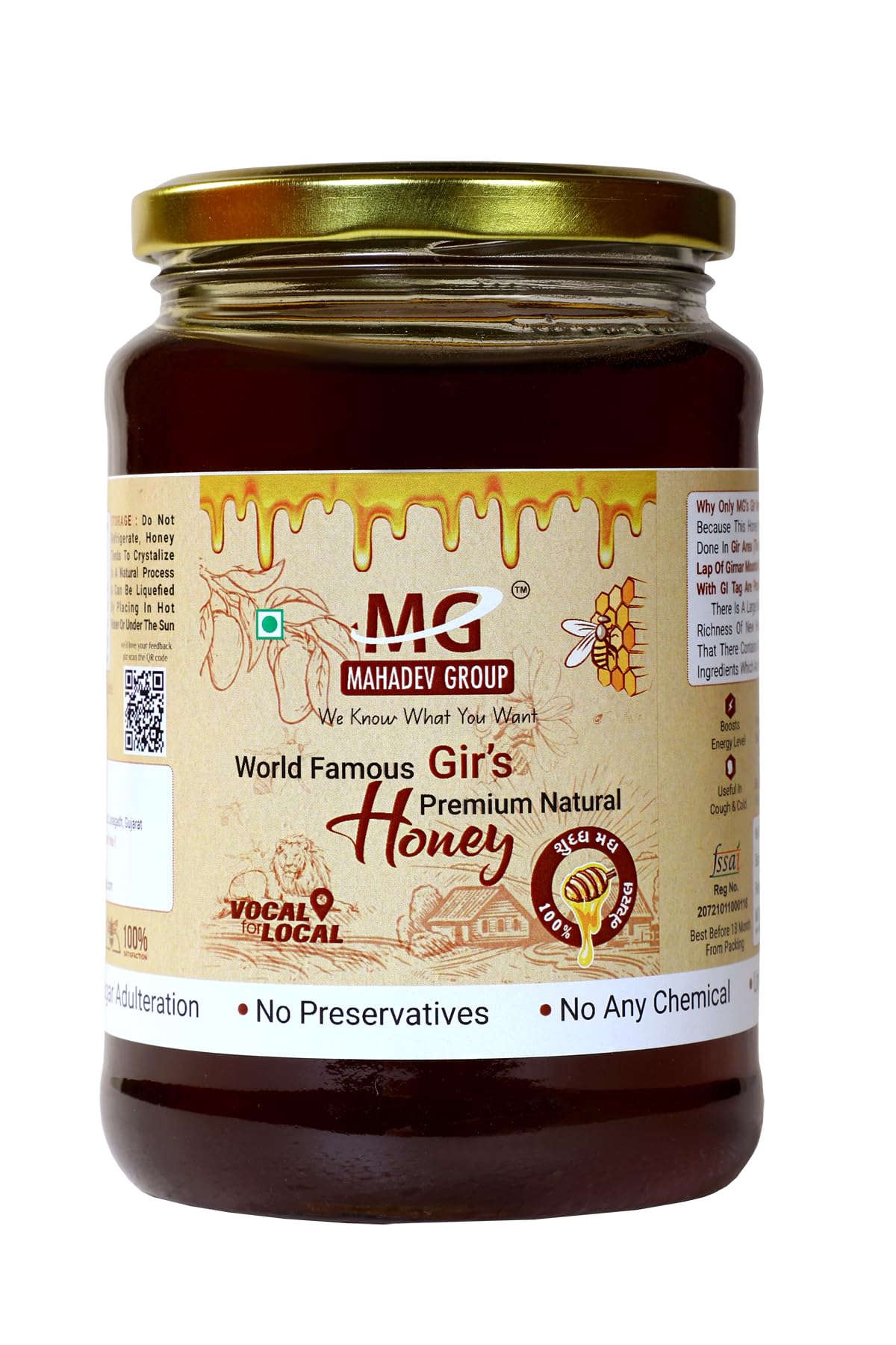 MAHADEV GROUP HONEY Raw Honey Pure Natural Unprocessed Unadulterated Unheated Original Honey - 1 Kg Glass Jar (Pack of 1) (B0CSKFT944) Amazon Price History, Amazon Price Tracker