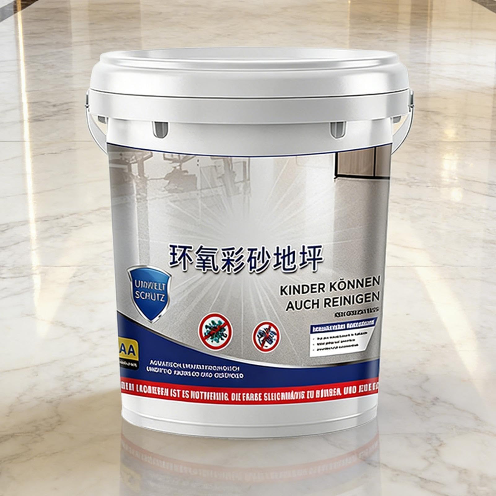 Générique Peinture Époxy Colorée Avec Paillettes | Revêtement Antidérapant Haute Brillance | Peinture Sol Époxy,Pour Sol En Béton, Maison, Domicile, Extérieur, Douche, Garage