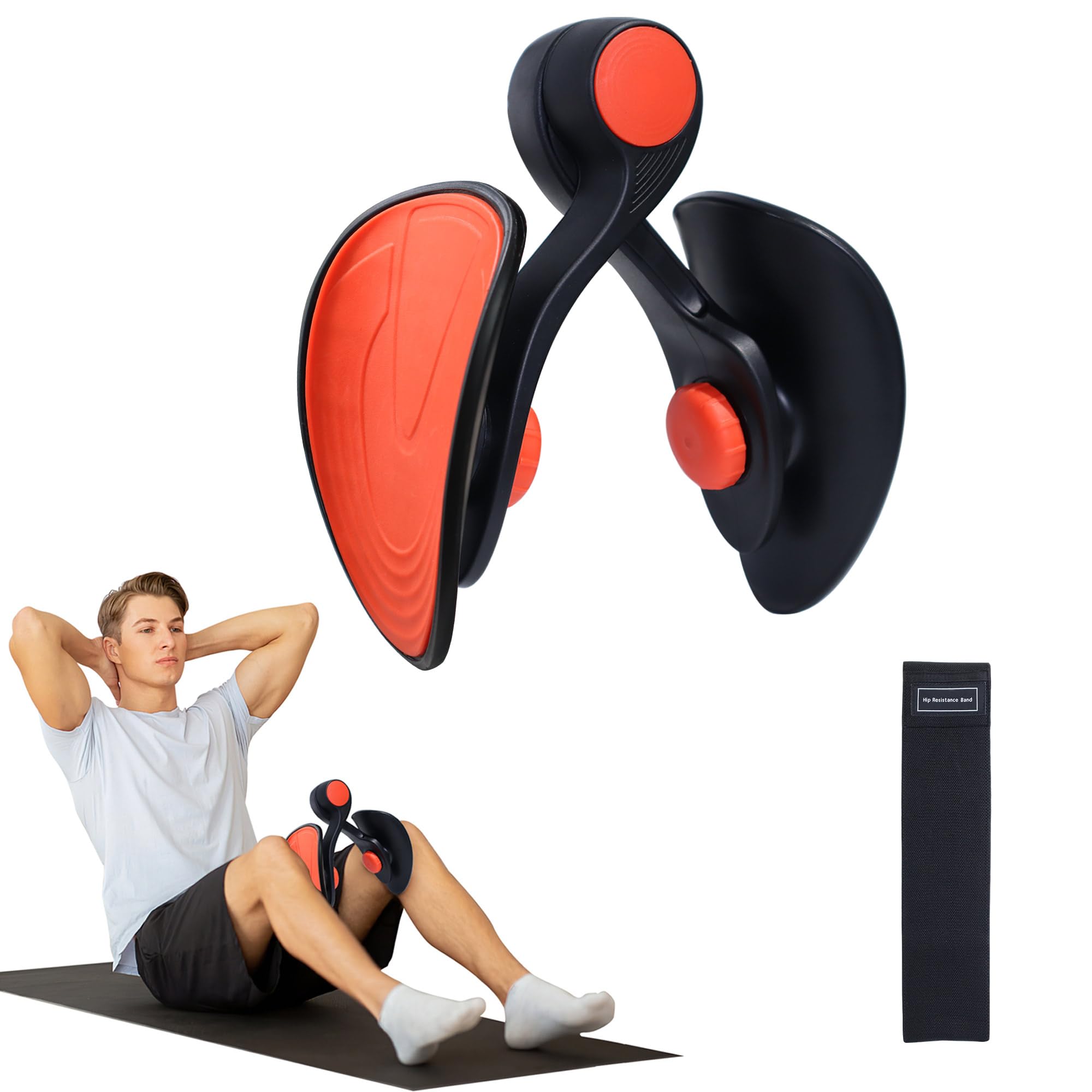 JICHFU Thigh and Pelvic Floor Exercise Devices for Women and Men, 35lbs Inner Thigh Exerciser Kegel Pelvic Floor Muscle Trainer Master Strengthener for Women with band Exercise Equipment for Home Use